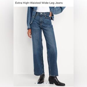 Old Navy Extra High Waisted Wide Leg Jeans size 6